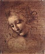 LEONARDO da Vinci The Virgin and Child with St Anne (detail)  f France oil painting artist